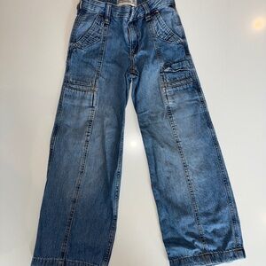 Girls Abercrombie kids high-rise ultra wide leg Jeans